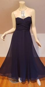 Blue Ralph Lauren strapless gown Metal collar
